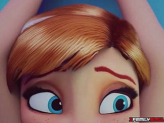 Bevroren Elsa masturbatie met Rub out Slab